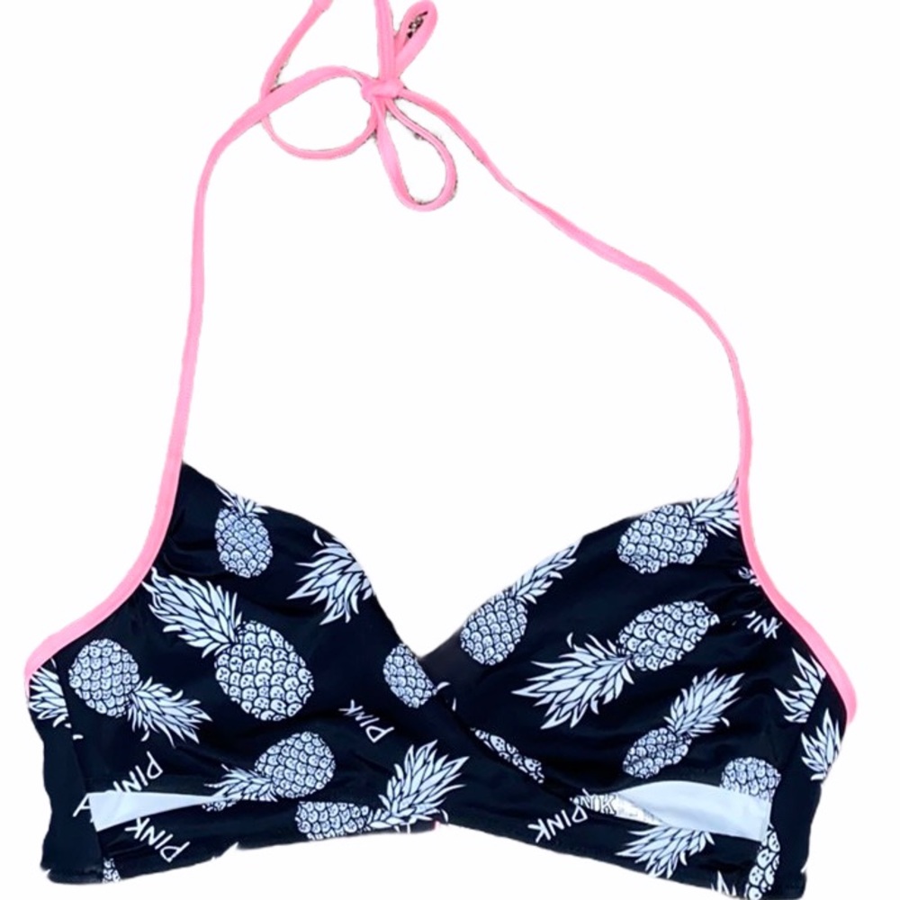Pink Victoria’s Secret black bikini top